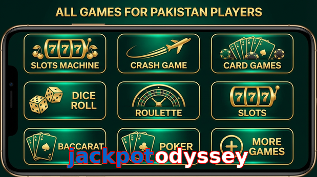 Main screen of Jackpotodyssey games page for PK players